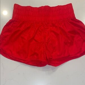 Vibrant Red Women's Athletic Shorts